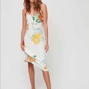 Aritzia Wilfred Christine Printed Slip Dress XS
